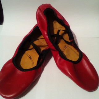 Балетки з натуральної шкіри 23 і 23,5р (36-37р) червоні