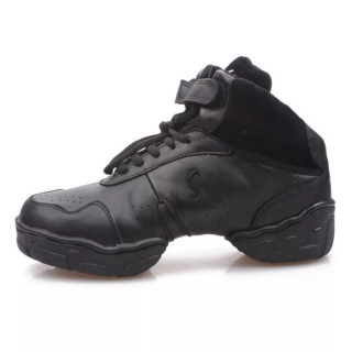 Кроссовки для танцев Sansha, сникеры высокие черные кожа 37