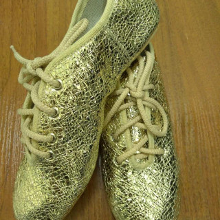 Джазовки натуральна шкіра, колір золото, 37р.