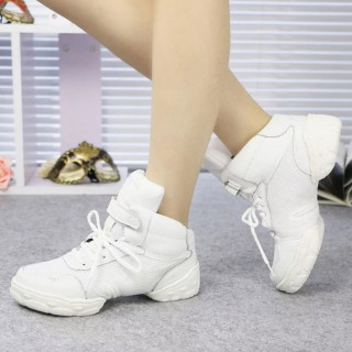 Кроссовки для танцев Sansha, сникеры высокие белые кожа с сеткой,37р (23.5cм),38р (24см) 36.5