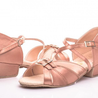 Туфлі танцювальні для дівчинки блок-каблук.