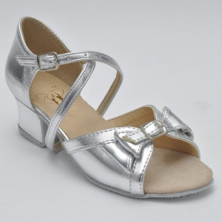 Туфлі танцювальні для дівчинки, срібло