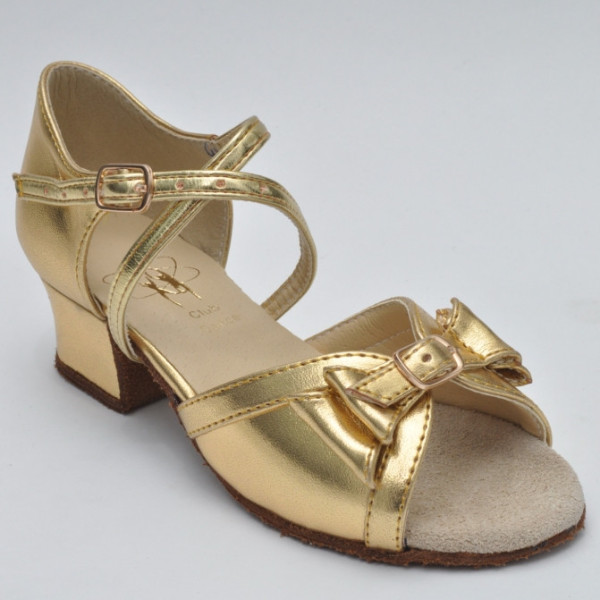 Туфлі танцювальні для дівчинки на блок-каблуці золото. Туфлі танцювальні для дівчинки на блок-каблуці золото.