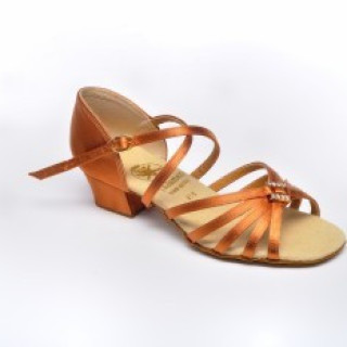 Туфлі танцювальні для дівчинки блок підборів колір золото