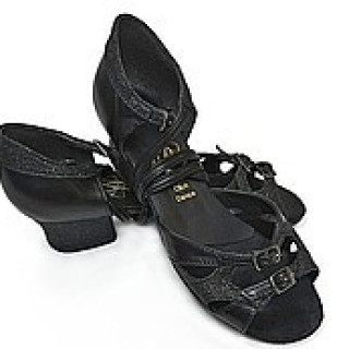 Туфлі для танців дитячий блок каблучок чорні 23,5 р (на 37-38р) Ексклюзив!