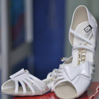 Туфлі для танців дитячі блоки каблук Galex Бантик