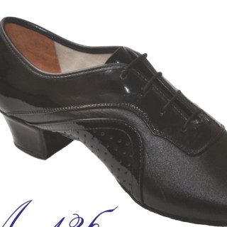 Туфлі танцювальні чоловічі Латино з натуральної шкіри лаку!