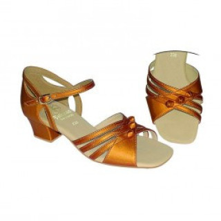 Туфлі танцювальні для дівчинки блок підборів колір золото