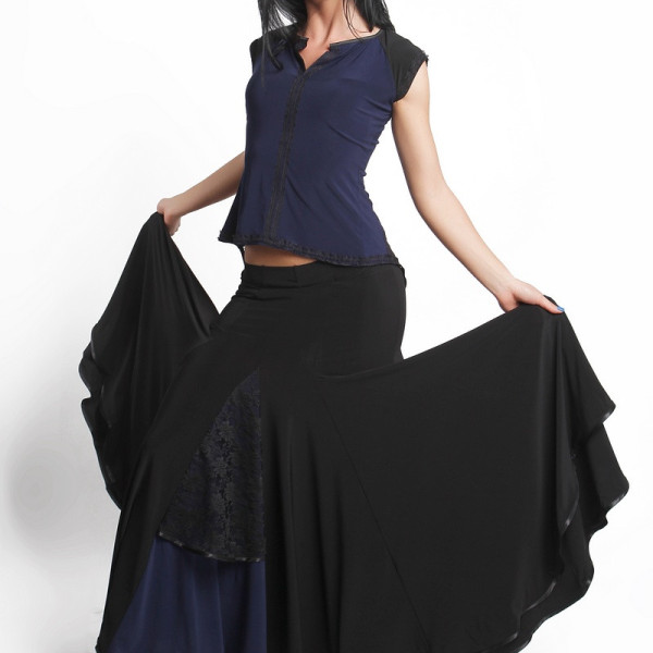 Блуза RLT72293601 Венеція (42, темно-синій, чорний, з хвостом) Блуза RLT72293601 Венеція (42, темно-синій, чорний, з хвостом)