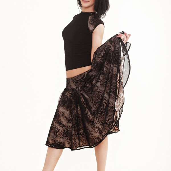 Блуза RLT72250149 Рюша II (38, чорний, пітон) Блуза RLT72250149 Рюша II (38, чорний, пітон)