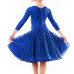 Рейтинговое платье (бейсик) для девочки 40р (140р) синий электрик
