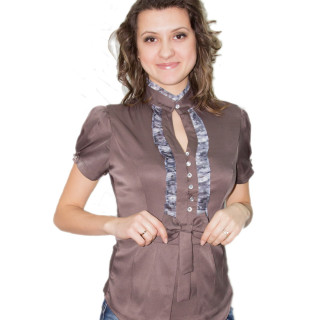 Блузка жіноча коричнева