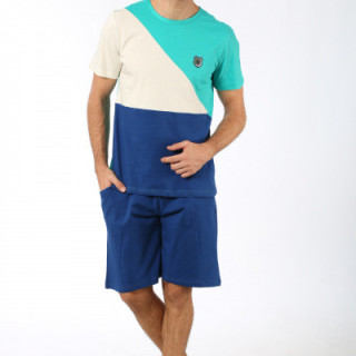Домашній трикотажний костюм чоловічої шорти з футболкою