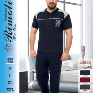 Чоловічий домашній комплект із трикотажу бавовняного (піжама), Туреччина, M