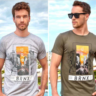 Футболка чоловіча колір сірий, хакі