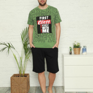 Чоловічий домашній комплект із трикотажу бавовняного (піжама), Туреччина