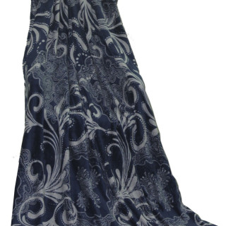 Плед мікрофібра Win Collection Gold Line, синій візерунок 150х200 см, принт Синій візерунок