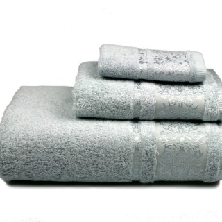 Махровий рушник із жакардовим витонченим бордюром Бамбук.