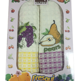 Рушники для кухні вафельні Фрукти