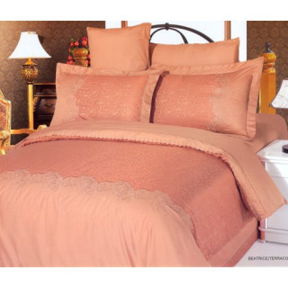 Комплект жакардової постільної білизни Le vele beatrice-teraccota