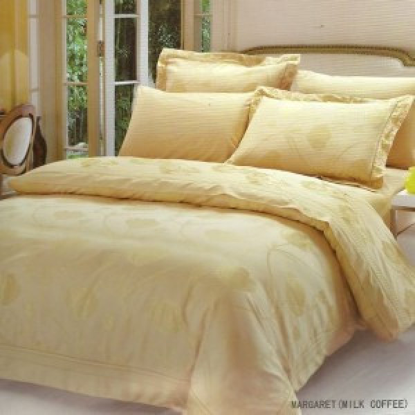 Комплект жакардової постільної білизни Le vele margaret milk coffee Комплект жакардової постільної білизни Le vele margaret milk coffee