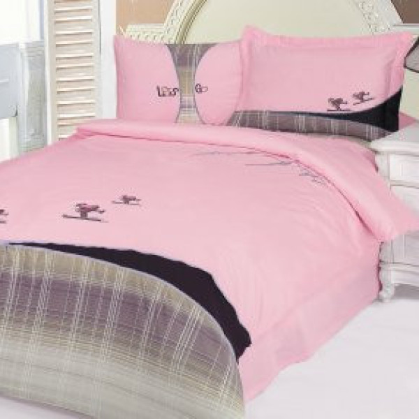 Комплект постільної білизни Le Vele з вишивкою полуторний Комплект постільної білизни Le Vele з вишивкою полуторний