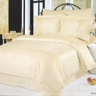 Комплект жакардової постільної білизни Le vele beatrice cream