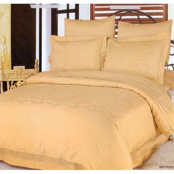 Комплект жакардової постільної білизни Le vele beatrice milk coffe Комплект жакардової постільної білизни Le vele beatrice milk coffe