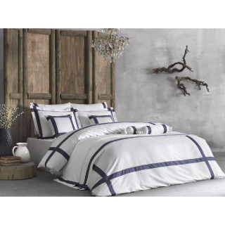 Комплект постільної білизни Tivolyo Home євро розміру сатин-люкс Banda (blue)