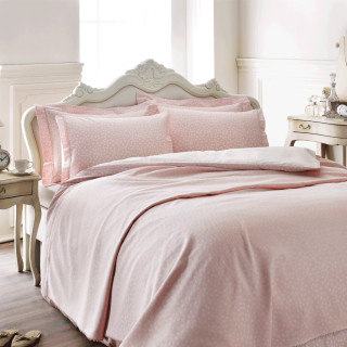Комплект постільної білизни Tivolyo Home євро розміру Punta (pudra)