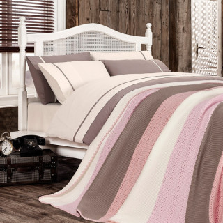 Комплект постільної білизни First choice з в'язаним покривалом