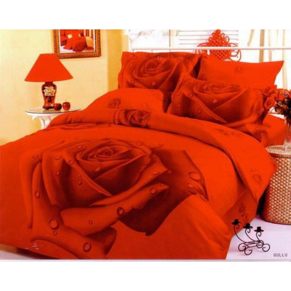 Комплект постільної білизни Le Vele Gullu Red Полуторний (160x220см) Комплект постільної білизни Le Vele Gullu Red Полуторний (160x220см)