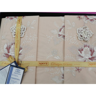 Комплект постільної білизни ранфорс з вишивкою MAYS Diva V27 євро