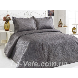 Покривало Le Vele Velur темно-сіре 240x250 см