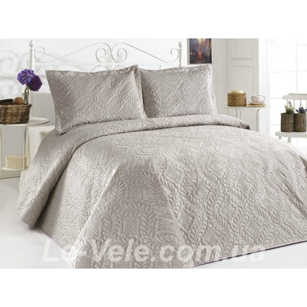 Покривало Le Vele Velur світло-сіре 240х260 см Покривало Le Vele Velur світло-сіре 240х260 см
