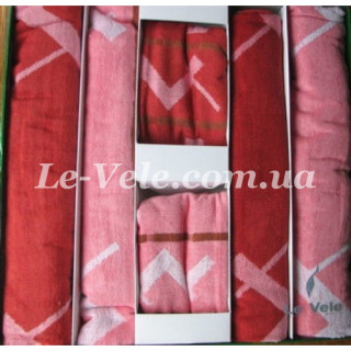 Набор полотенец 6 шт. (2х50х90см, 2х70х140см, 2х100х150см.) Red Pink