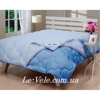 Одеяло Зима/Лето микрофайбер Le Vele на кнопках (голубое) 195х215см.