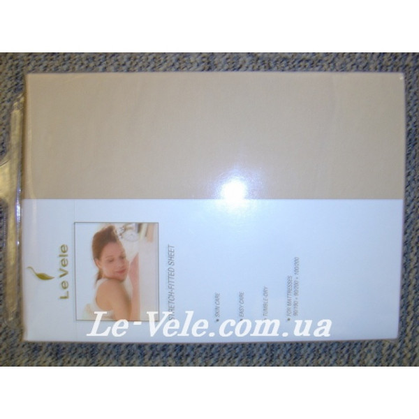 Простирадло на резинці Beige 180х200см. Простирадло на резинці Beige 180х200см.