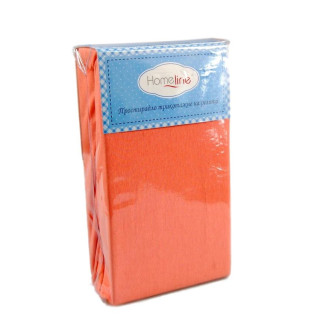 Простирадло трикотажна на гумці (персикова) 90х200