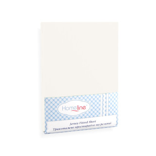 Простирадло трикотажне на гумці (кремове, 150 г/м2) 140х200