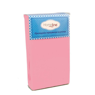 Простирадло трикотажне на гумці (рожеве) 90х200