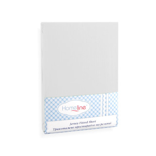 Простирадло трикотажна на гумці (світло-сіре, 150 г/м2) 180х200