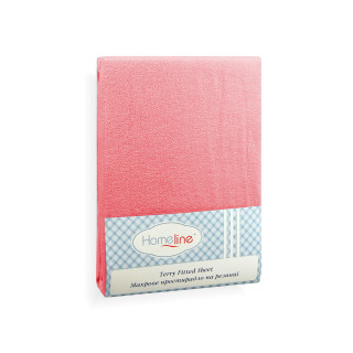 Простирадло махрове на гумці (темно-персикове, 150 г/м2) 160х200