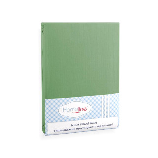 Простирадло трикотажне на гумці (оливкове, 150 г/м2) 160х200