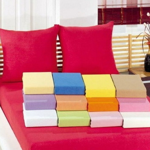 Простирадло трикотажне на гумці з наволочками двоспальний 200*230 Простирадло трикотажне на гумці з наволочками двоспальний 200*230