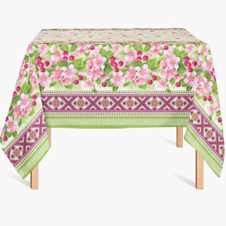 Скатертина ріжка набивна, 150х180 см, дизайн Вишня Льон