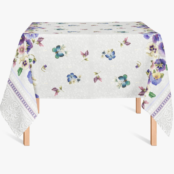 Скатерть рогожка набивная, 150х150 см, дизайн Братики Лён Скатерть рогожка набивная, 150х150 см, дизайн Братики Лён