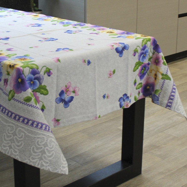 Скатерть рогожка набивная, 150х150 см, дизайн Братики Лён Скатерть рогожка набивная, 150х150 см, дизайн Братики Лён