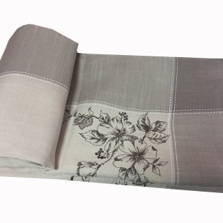 Шикарна розшита скатертина кольору Капучино 150-220 см