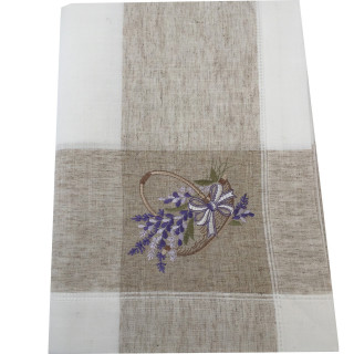 Скатертина з вишивкою на розкладний стіл 150-220 см